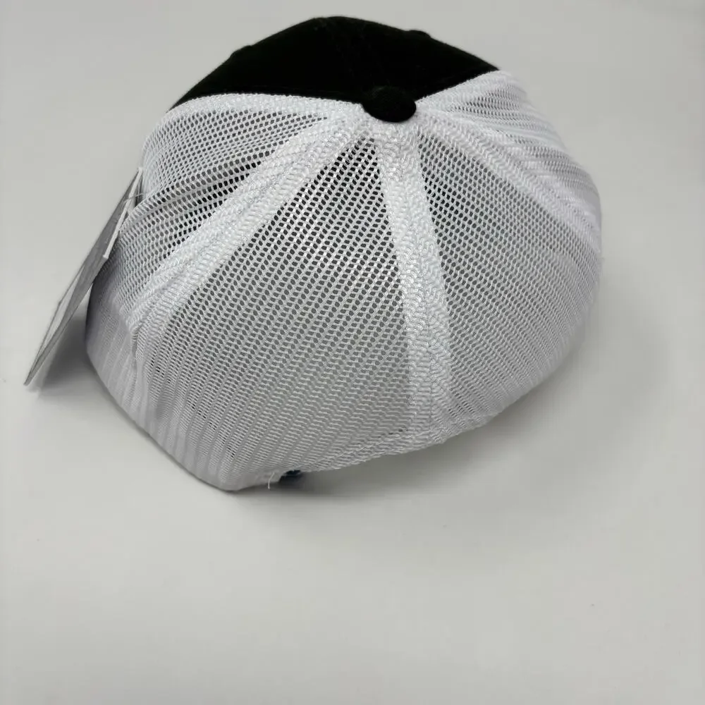 Huk Hat Cap Snap‎ Back Dark Green White Mesh Trucker Patch Fishing Embroidered